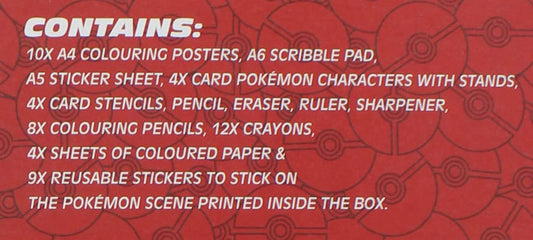 Pokemon Large Art Set by Blueprint Collections featuring colorful stationery and art supplies for kids' creativity.