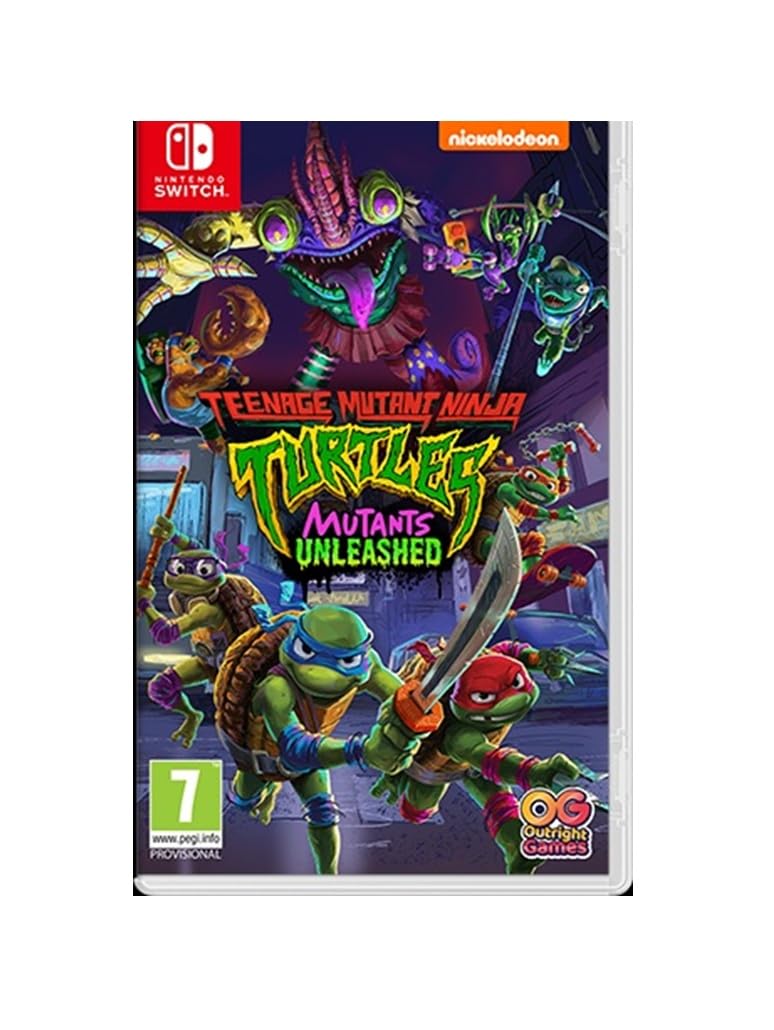 Teenage Mutant Ninja Turtles: Mutants Unleashed video game for Switch, featuring characters in action with colorful game artwork.