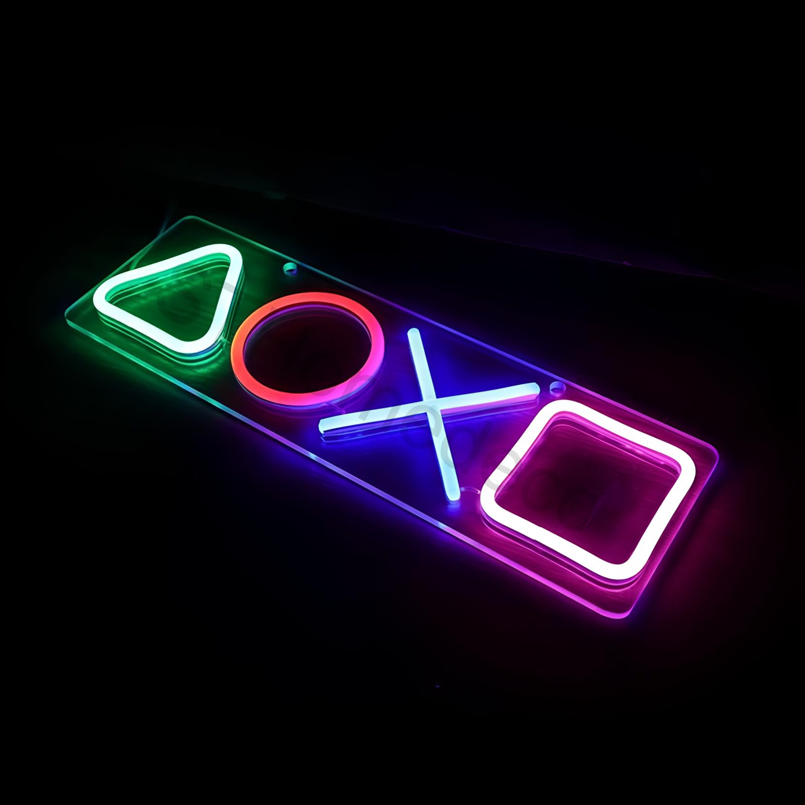 STHomedeco gaming LED wall art neon light with USB switch, decorative gaming LED sign for bedroom gamer decor.