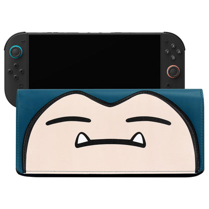 Blue PALPOW Switch 2 travel case with slim leather sleeve, 5 game card holders, designed for Nintendo Switch 2 console and accessories.