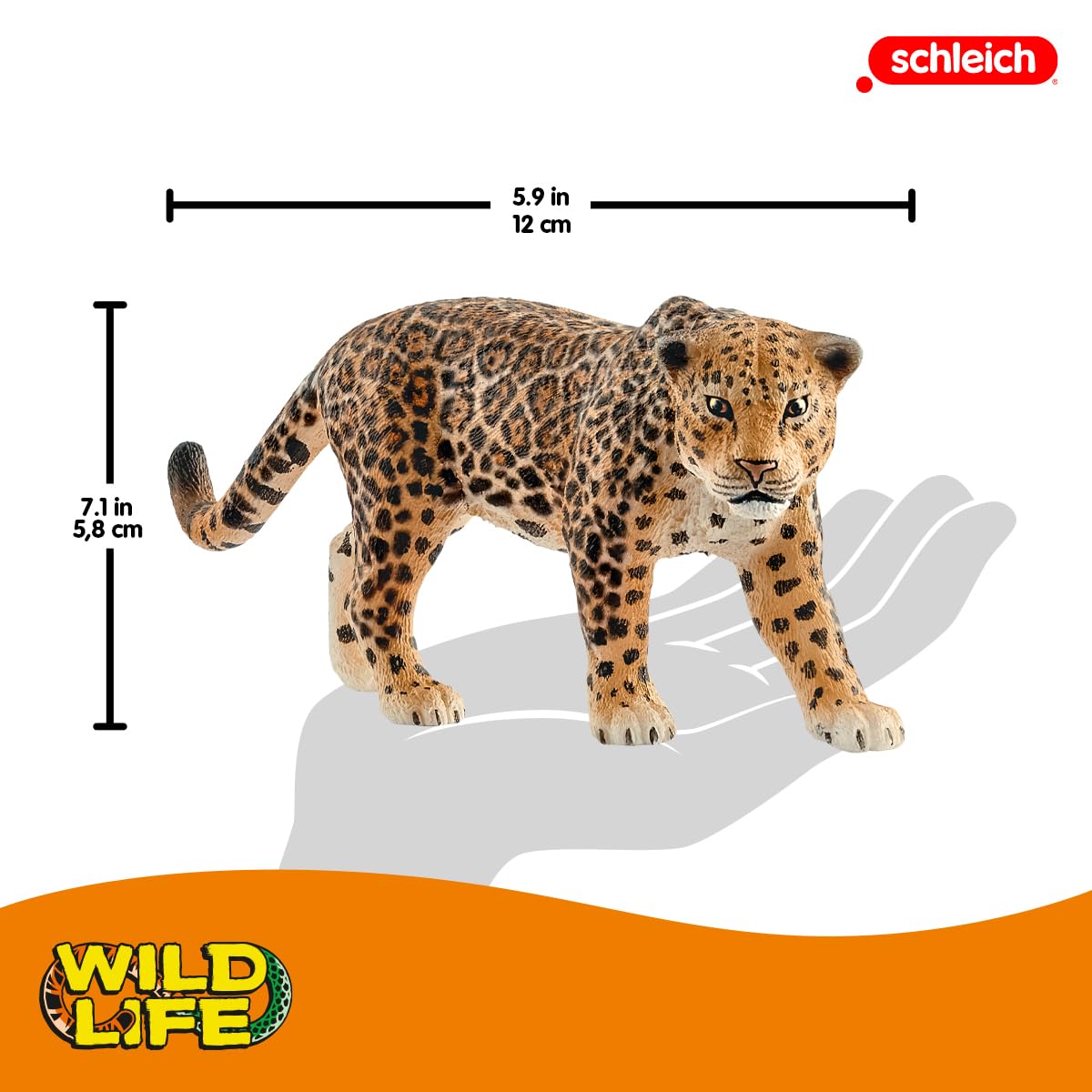 SCHLEICH WILD LIFE 14769 Realistische Jaguar Figur - Detaillierte ende Dschungel Wildkatzen Jaguar Figur - Tiere Spielzeug - Tiere Figuren Sets für Fantasievolles Spiel ab 3 Jahren