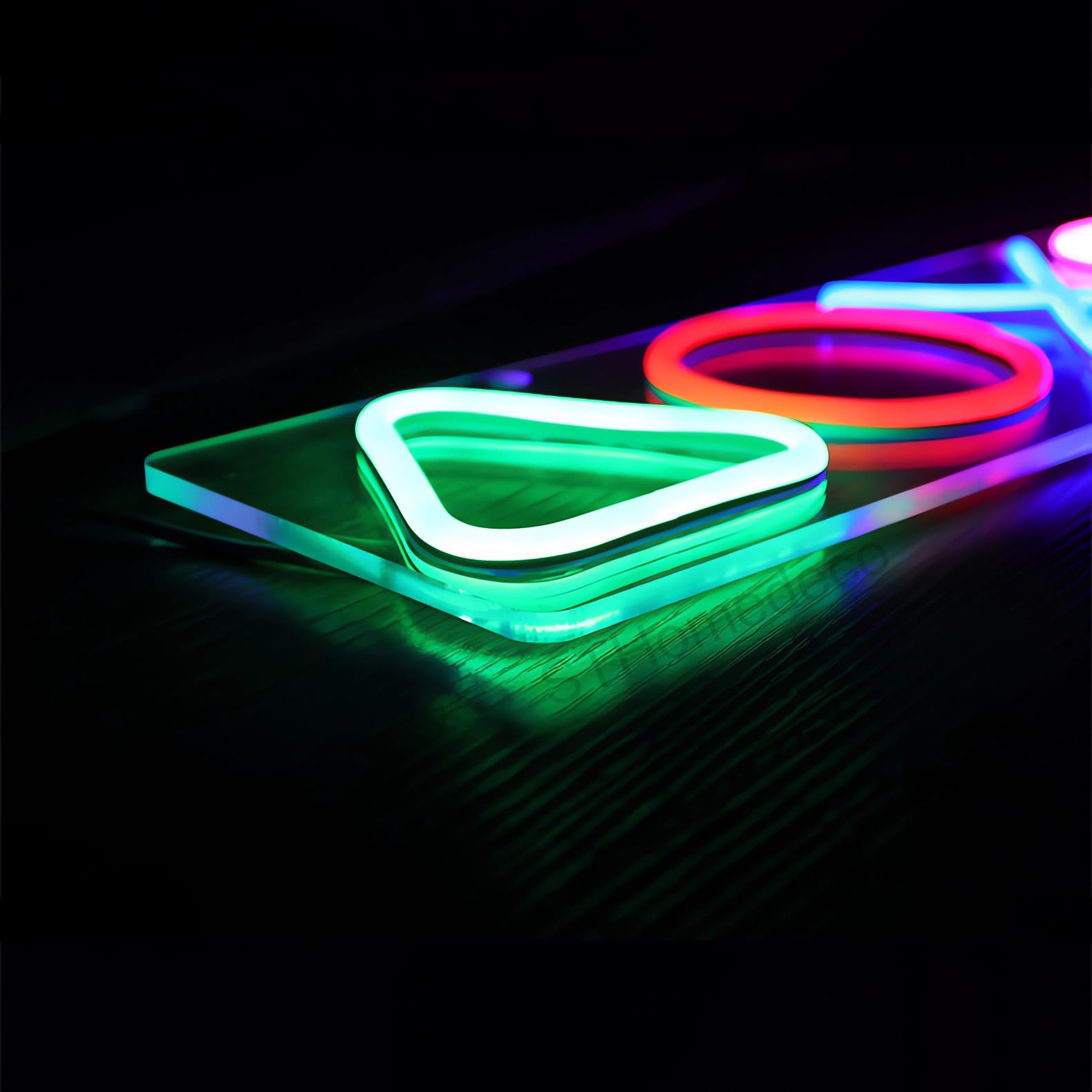 STHomedeco gaming LED wall art neon light with USB switch, gamer bedroom decor, colorful gaming LED sign on wall.