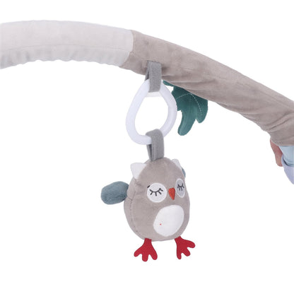 VGEBY Baby Stroller Arch Toy, Soft Plush Baby Bouncer Toy Bar with Secure Toy Clip Car & Stroller Toys for Bassinet Crib Baby & Toddler Toys (Elephant)