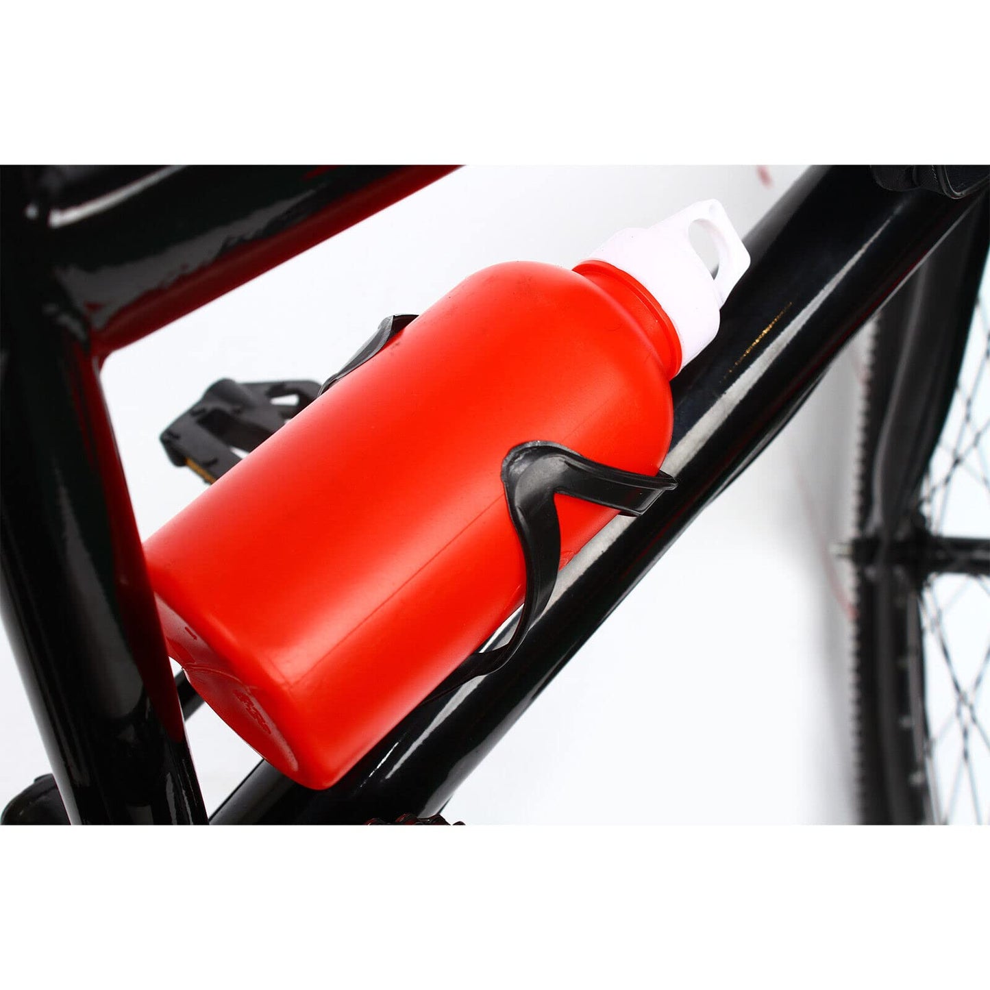 WSIKGHU 20 Inch Mountain Bike 7 Speed Front and Rear Dual Brake Height Adjustable Bicycle with Fenders, Water Bottle and Compass for 130-150CM, Max 85KG (Pre-Assembled 85%) (Red)