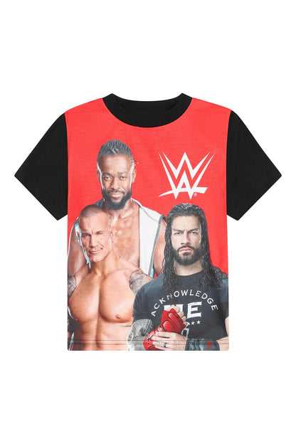 WWE Boys 3 Pack Kids T-Shirts Childrens World Wrestling Entertainment Multipack Tshirt (6-7 Years) Multicoloured