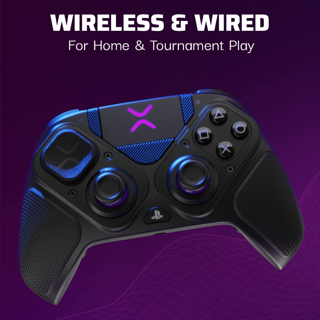 PDP Victrix ProCon BFG wireless controller for PS5, PS4, and PC with ergonomic design and dual analog sticks.