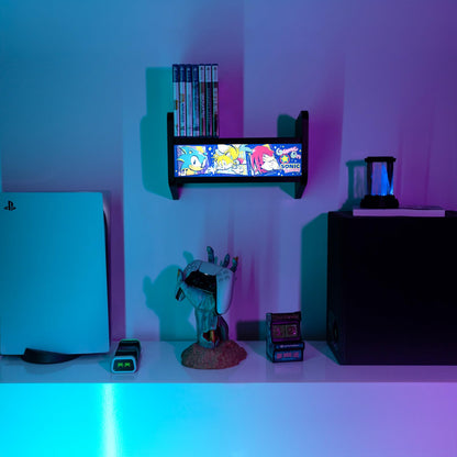 Grupo Erik USB Lamp & Shelf - Sonic The Hedgehog Gifts | Mini Arcade Machine Wall Shelf, Wall Light USB, Mood Light | Gamer Gifts, Gaming Setup Accessories, Sonic Gifts