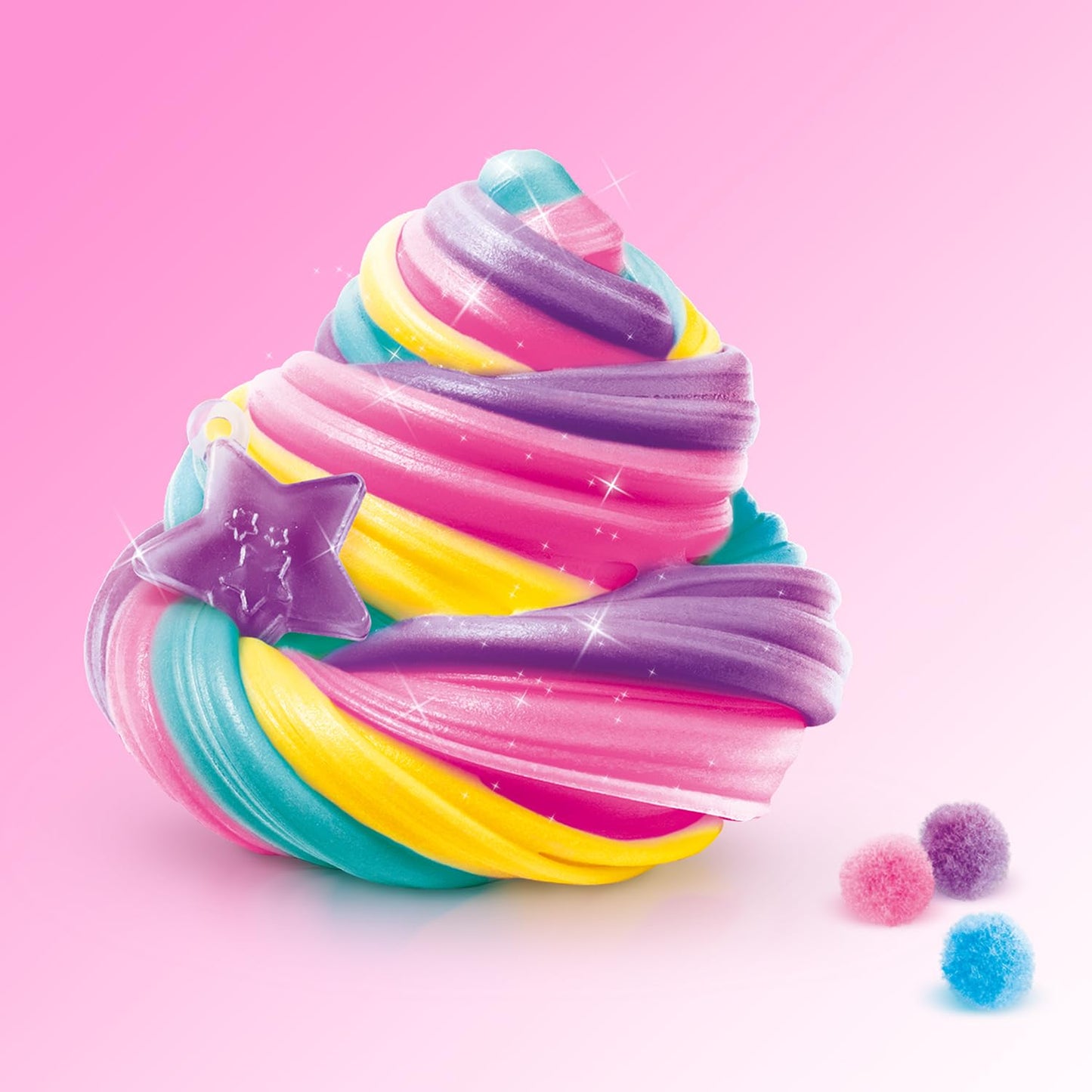 Pink Unicorn Mix-In Slime case from Canal Toys featuring colorful glitter and soft, stretchy ready-made slime.