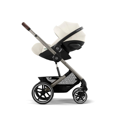 CYBEX Gold Cloud G i-Size Plus infant car seat, Incl. newborn insert, From birth to approx. 24 months, For children from 40 cm to 87 cm, Max. 13 kg, Seashell Beige