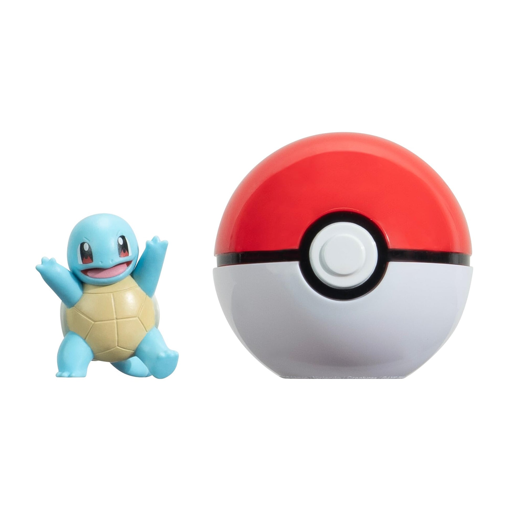 Pokémon Clip ‘N’ Go Squirtle figure with Poké Ball accessory, showcasing vibrant colors and detailed design.