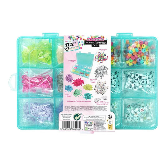 ILY Do-It-Yourself Concert Bracelet Kit, Make 2000+ Beaded Bracelets with Elastic Cords & Storage Case, DIY Jewellery Craft Kit for Girls, Perfect for Concerts, Parties & Gifts | Paladone