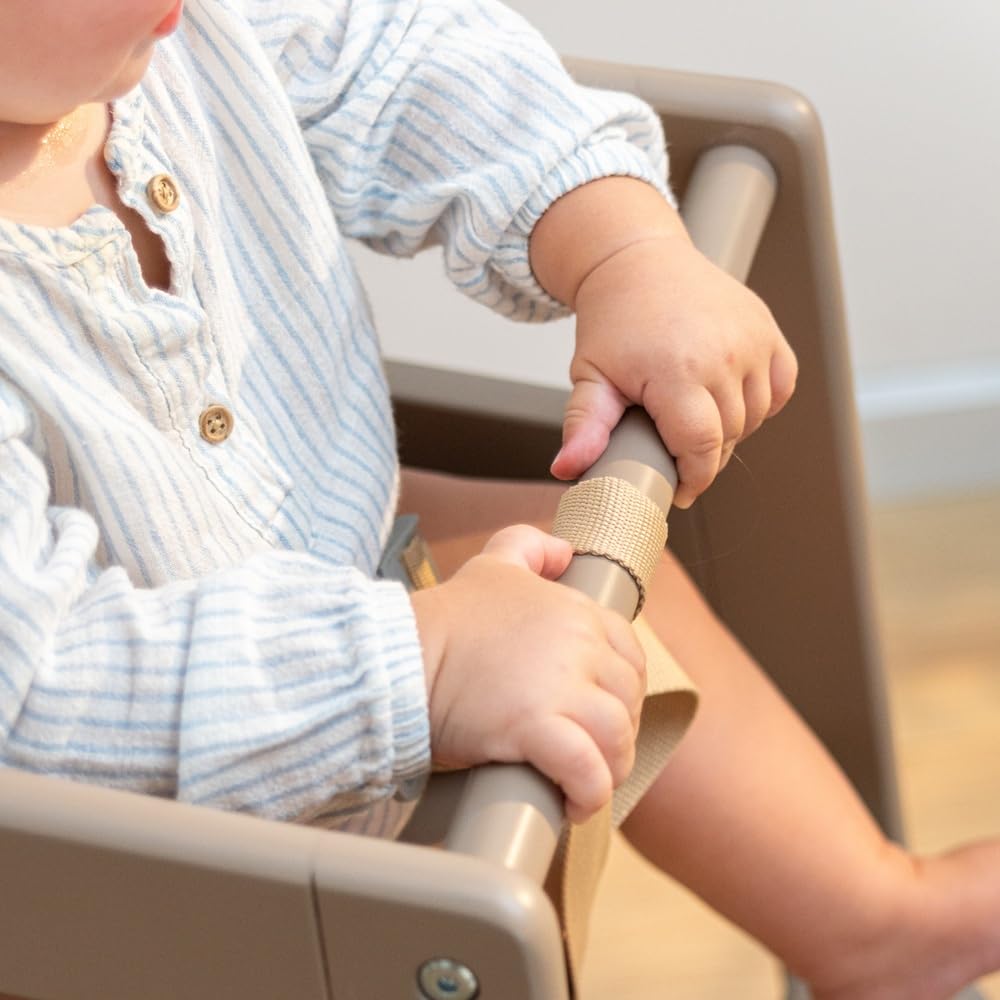 Safetots Two Pack of Simply Stackable Wooden High Chairs, Grey, Highchairs for Baby and Toddler, Stylish and Practical, Baby Highchairs for Your Home or Space Saving High Chairs for Restaurant