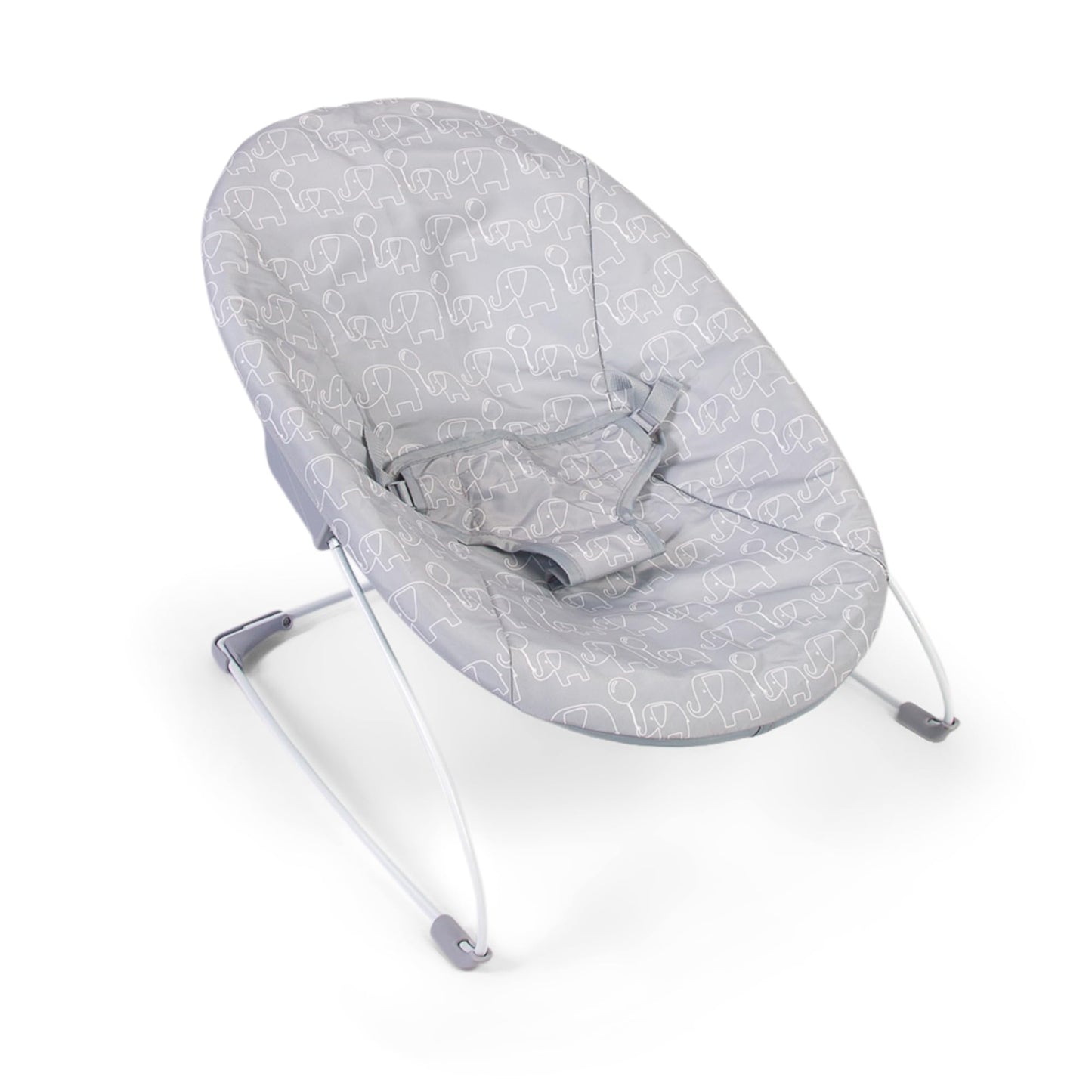 Red Kite Bambino Bouncer in grey fabric with a sturdy frame and soft padding for comfortable infant seating.