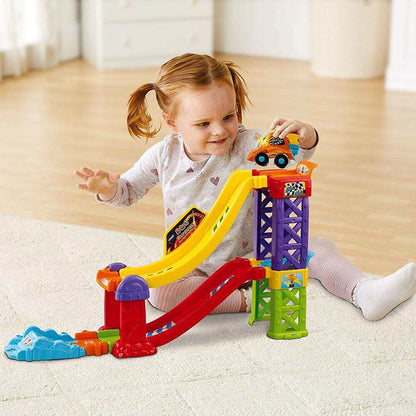 VTech Toot-Toot Drivers 3-in-1 Raceway, Toy Car racing Track for Boys and Girls, Car Tracks for Kids with Lights and Sounds, Musical Toy Race Track for Children Aged 1 to 5 Years, English Version