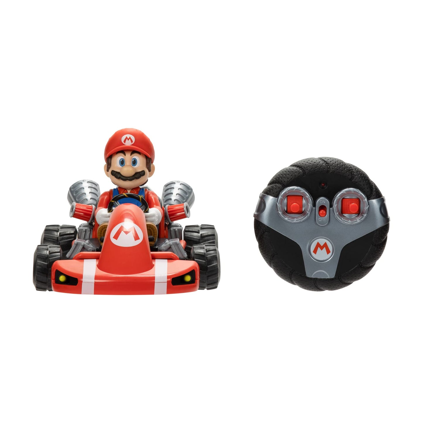THE SUPER MARIO BROS. MOVIE Nintendo Mario R/C Car With Tail Pipes Light and Rumble Features, Inspired By The Super Mario Movie. The For Kids Aged 3+