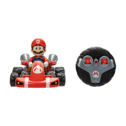 THE SUPER MARIO BROS. MOVIE Nintendo Mario R/C Car With Tail Pipes Light and Rumble Features, Inspired By The Super Mario Movie. The For Kids Aged 3+