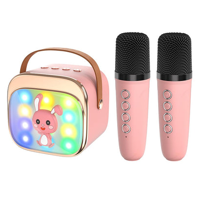 EPYRON karaoke machine for kids with Bluetooth speaker and two microphones, ideal for children ages 3 and up, birthday gift toy