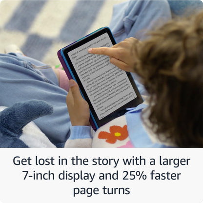 Amazon Kindle Paperwhite Kids with larger glare-free display, 16GB storage, suitable for children reading over 45 minutes daily in Cyber City.