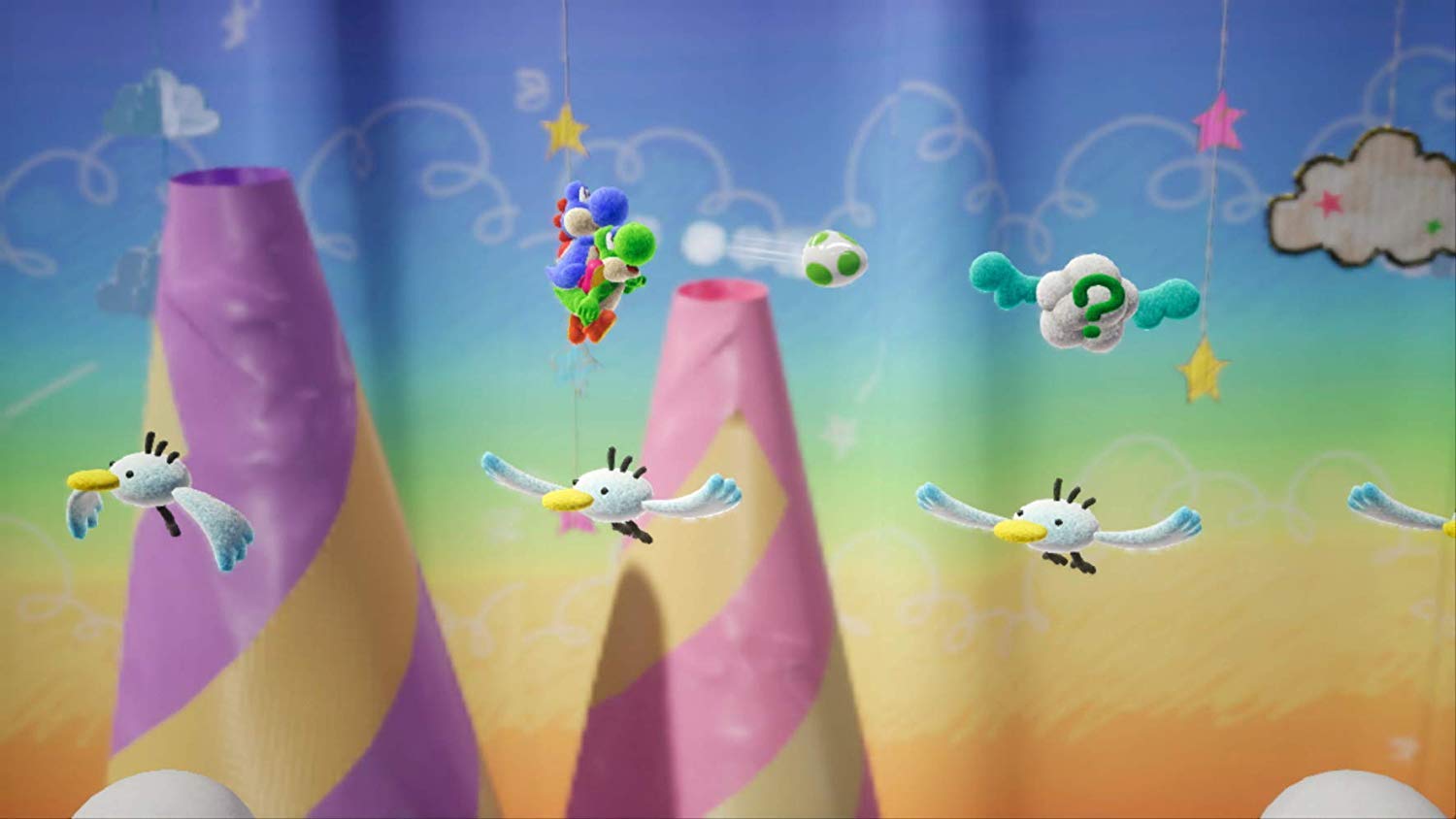 Nintendo Yoshi's Crafted World game for Nintendo Switch, featuring colorful crafted Yoshi character in a playful environment.