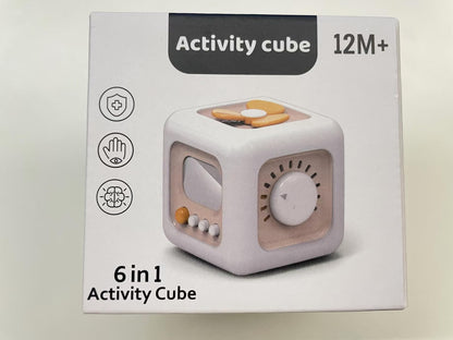lerrbo Sensory Toys for Toddler 1-3|Montessori Cube for 1 Year Old Boy|Travel Toy for 12-18 Months Baby|Busy Activity Cube for Fine Motor Skill Learning|Birthday Gift for 1 Year Old(1 PCS)