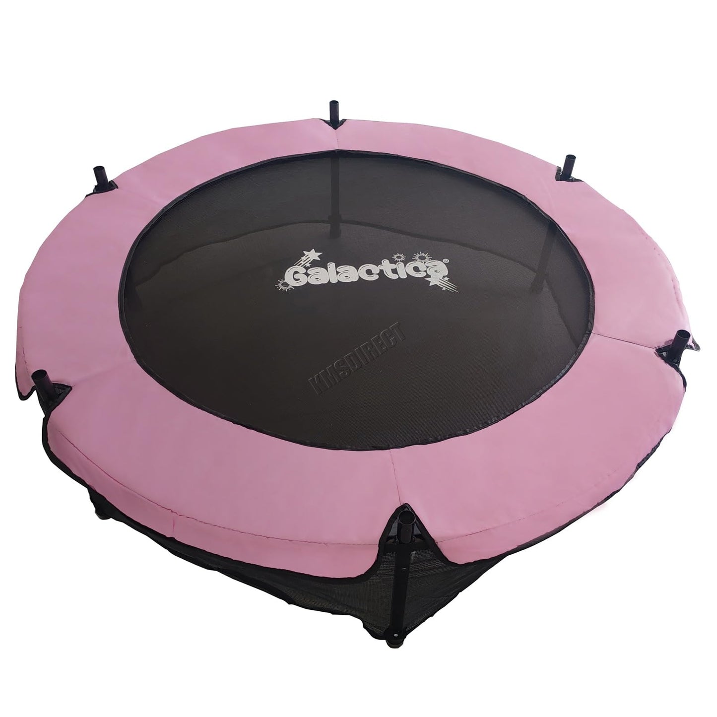 GALACTICA NEW Mini Trampoline | 4.5FT 55" with Safety Net Enclosure | Indoor Outdoor Children’s Activity Junior Trampoline - Pink