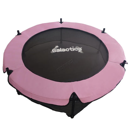 GALACTICA NEW Mini Trampoline | 4.5FT 55" with Safety Net Enclosure | Indoor Outdoor Children’s Activity Junior Trampoline - Pink