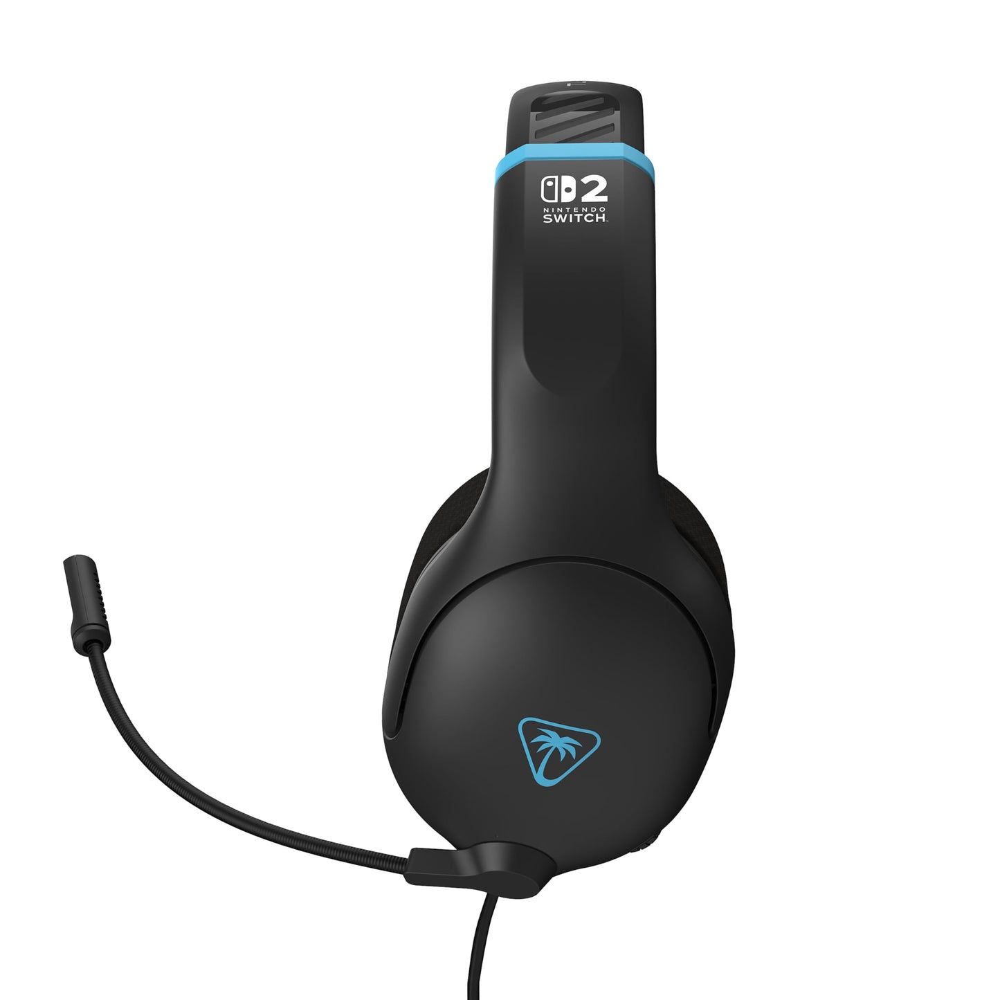 Turtle Beach Airlite Fit charcoal black wired gaming headset with flip-to-mute mic, over-ear design, officially licensed for Nintendo Switch.