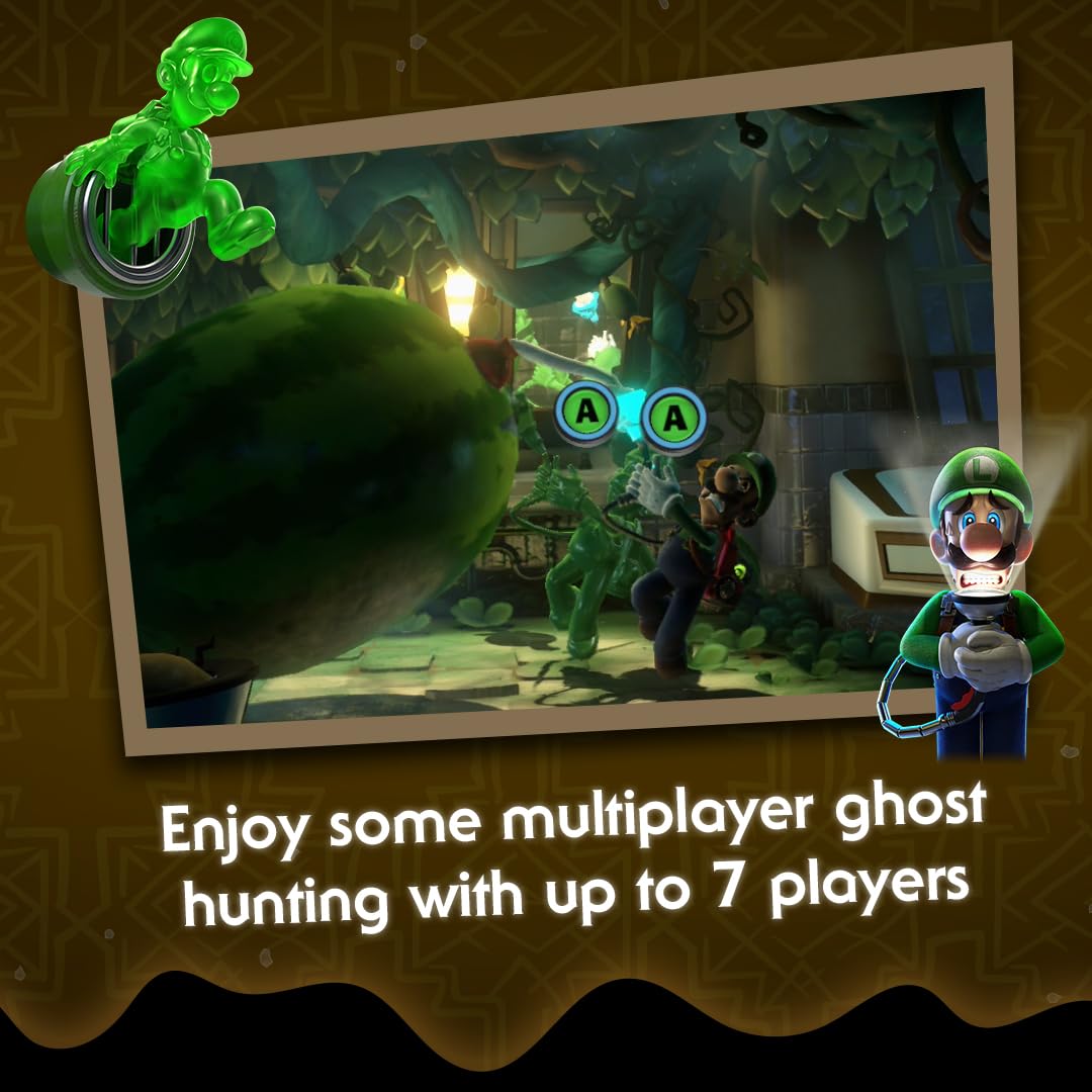 Nintendo Luigi's Mansion 3 Standard Edition game case for Nintendo Switch with artwork featuring Luigi in a spooky mansion setting