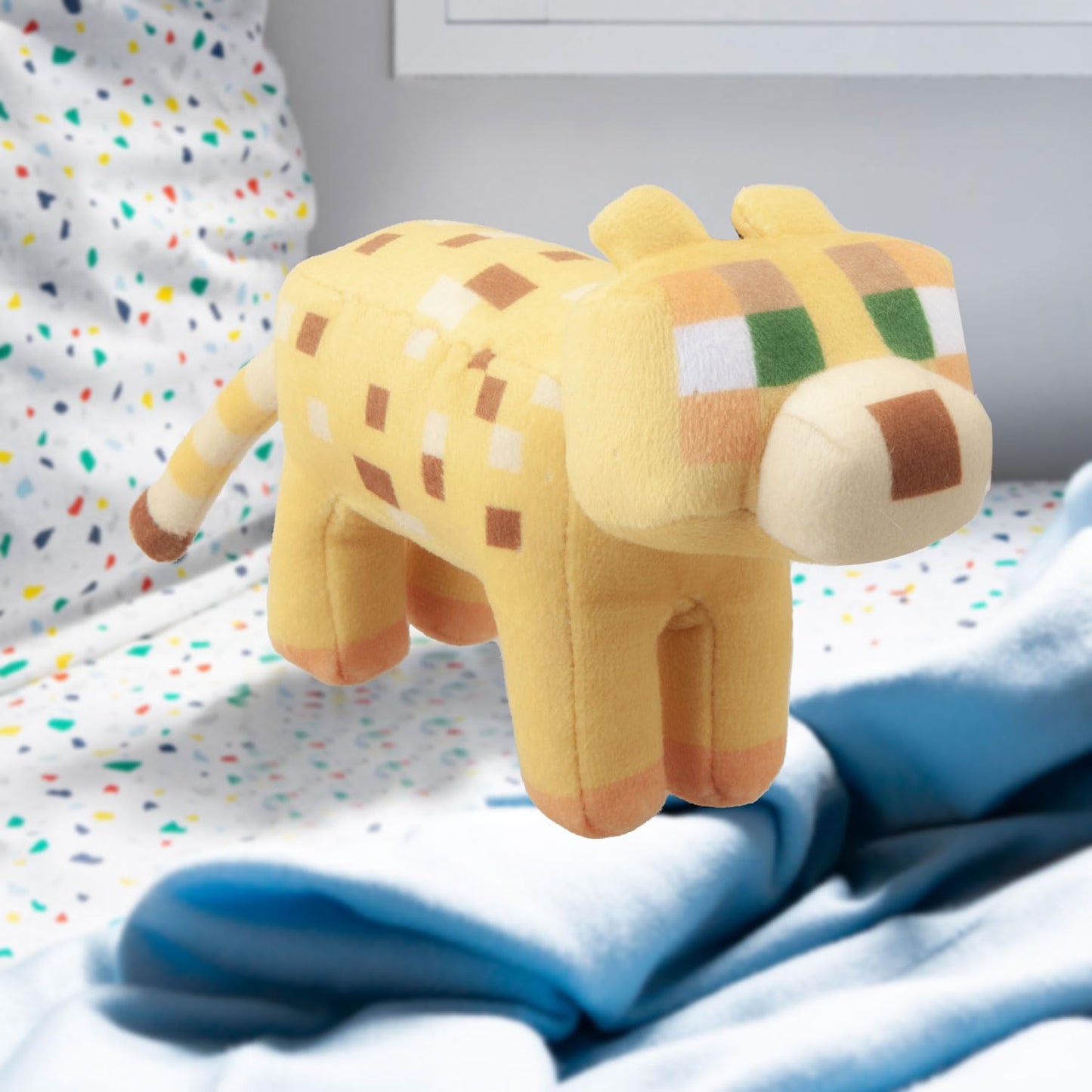 VFM - Minecraft Ocelot Soft Toy Clip On Video Game Character-Officially Licensed Toy Plush Stuffed Toy Plush Toy Cute Stuffed Plushie, Gifts for Birthday, Valentine's Day Christmas - 13cm Yellow
