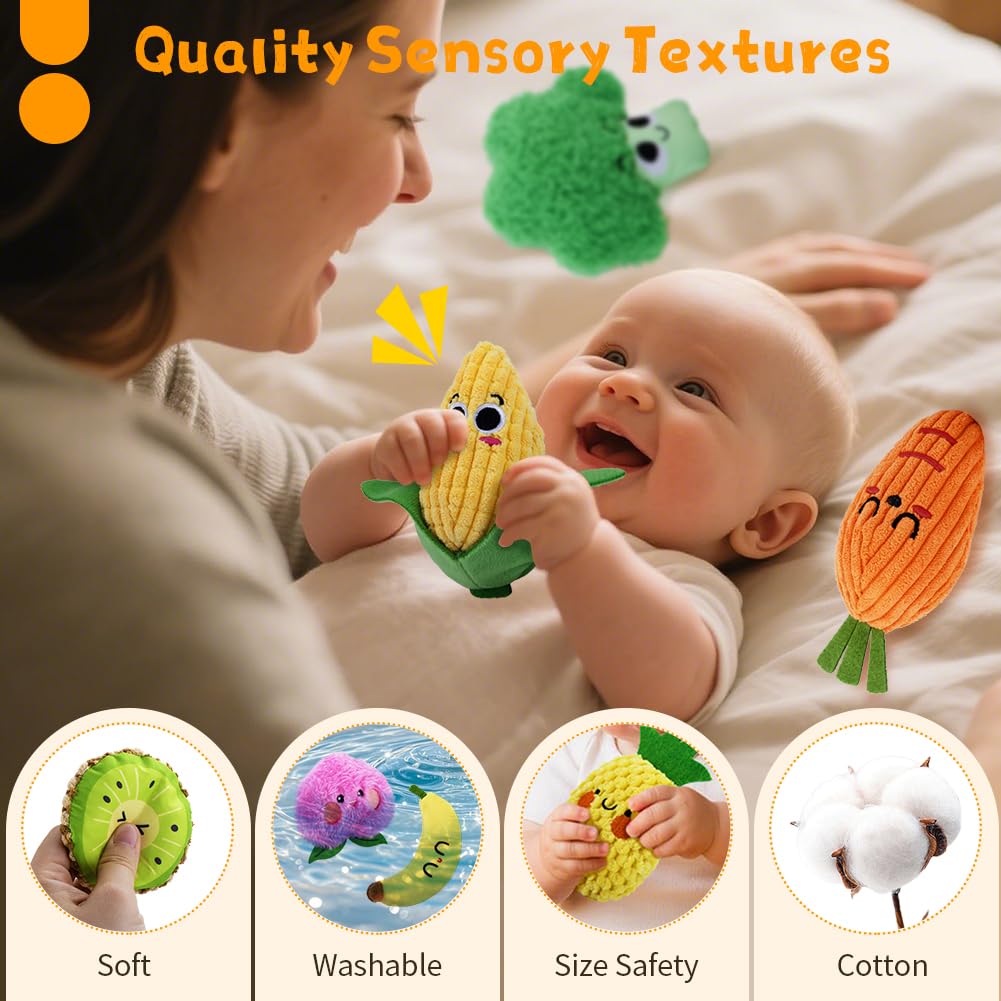 12-pack sensory bean bags for kids by teytoy, textured tactile toys for autistic children and toddlers, stress relief and motor skill development