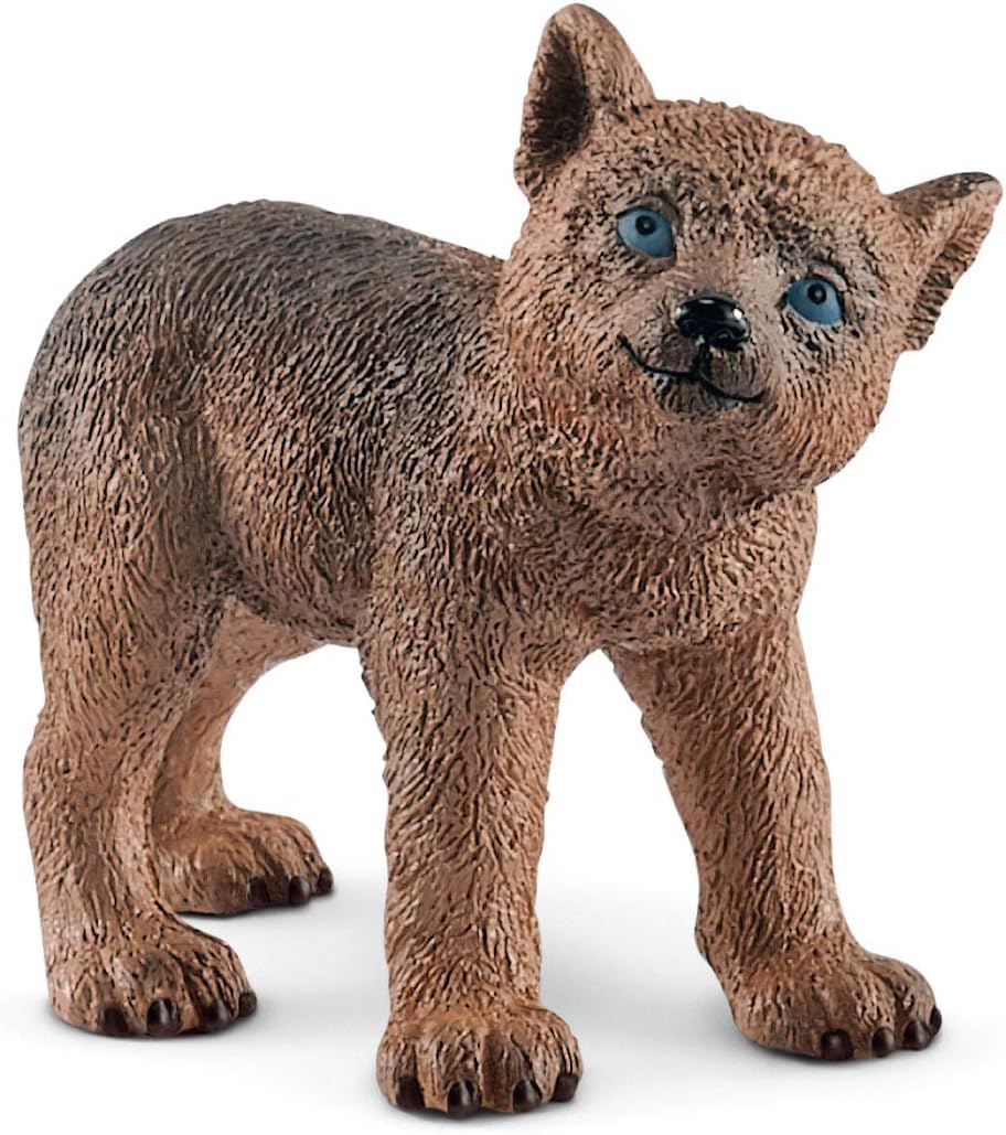 SCHLEICH 42472 Wild Life 3pc Mother Wolf and Baby Wolf Pups Figurine Set - Authentic and Highly Detailed Animal Toys, Durable for Education and Fun Play, Perfect for Boys and Girls, Ages 3+