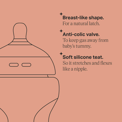 Tommee Tippee Ultra UV Steriliser, Dryer and Storage for Baby Bottles and Accessories,White + Natural Start Anti-Colic Bottle with Slow Flow Breast-Like Teat, 260 ml, 0m+, Self-Sterilising, Pack of 6