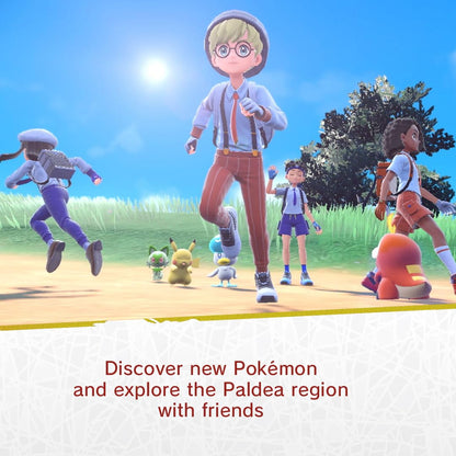 Nintendo Pokémon Violet for Nintendo Switch game case with colorful cover art featuring Pokémon characters.