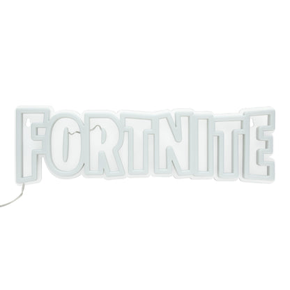 Paladone Fortnite Logo LED neon wall light with power cord, ideal for gaming room or bedroom decor, officially licensed gaming lamp