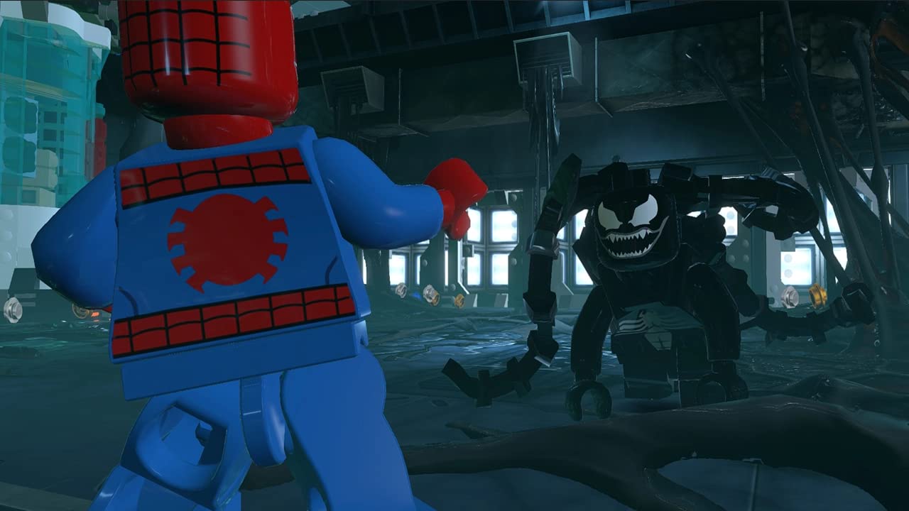 LEGO Marvel Super Heroes Nintendo Switch game case featuring Marvel characters and colorful artwork, developed by Warner Bros.