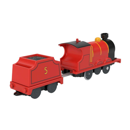 Thomas & Friends Motorized Toy Train James Battery-Powered Engine with Tender for Pretend Play Preschool Kids Ages 3+ Years, HDY70
