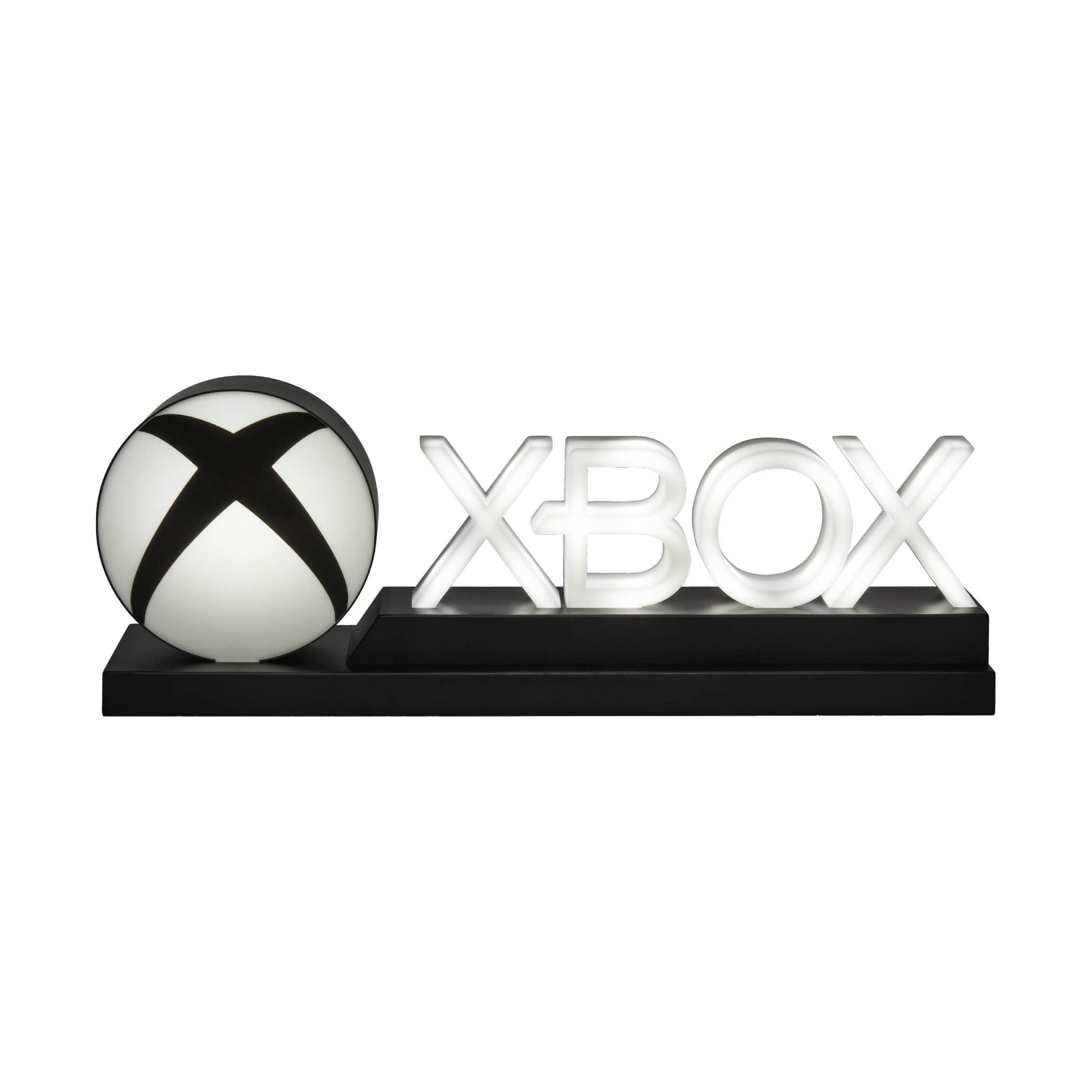 Paladone Xbox Icons Light showing dynamic and standard lighting modes, gaming desk decor and gift for Xbox gamers.