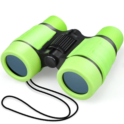 Green kids' toy binoculars by CARROUSEL, 4x30 high-resolution binoculars for children aged 3-8, suitable for outdoor play and exploration.