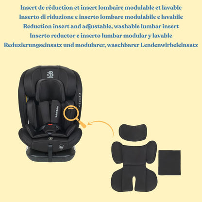 Safety Baby Xenon Isofix 360° Swivel Car Seat I-Size 40-150 cm Suitable from Birth to Approximately 12 Years Group 0-1-2-3 Isofix Fixings and Side Protectors