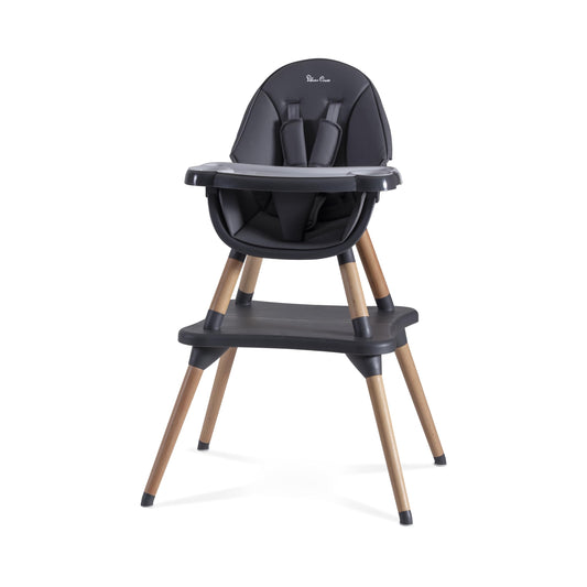 Silver Cross - Eat&Play 4-in-1 Highchair - Convertible Baby Chair - Highchair, Booster seat, Toddler Chair & Table All in 1-6 Months to 5 Years - Graphite