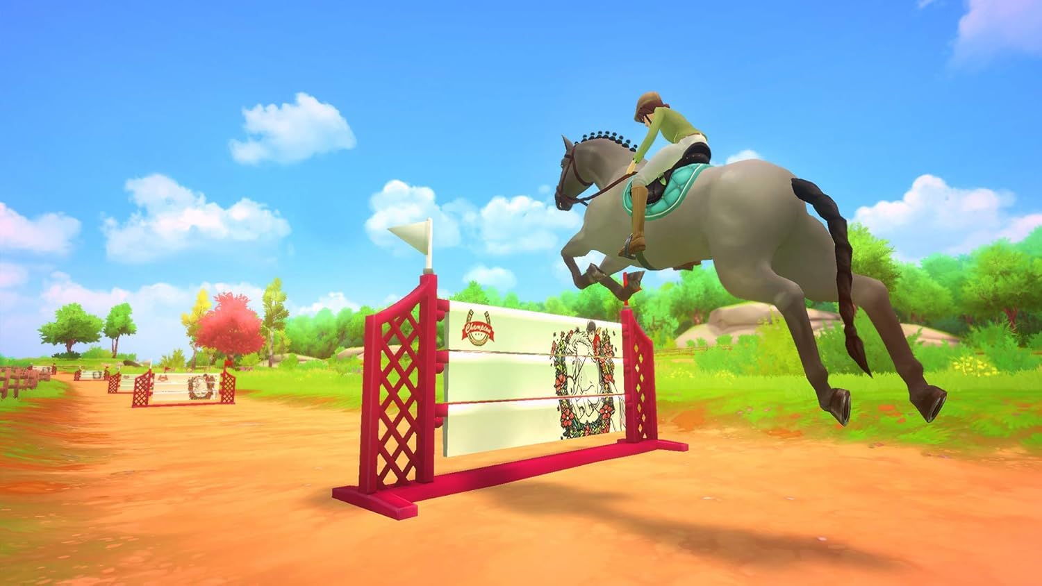 Wild River Games Horse Club Adventures Nintendo Switch game box with artwork featuring horses and a rural landscape.