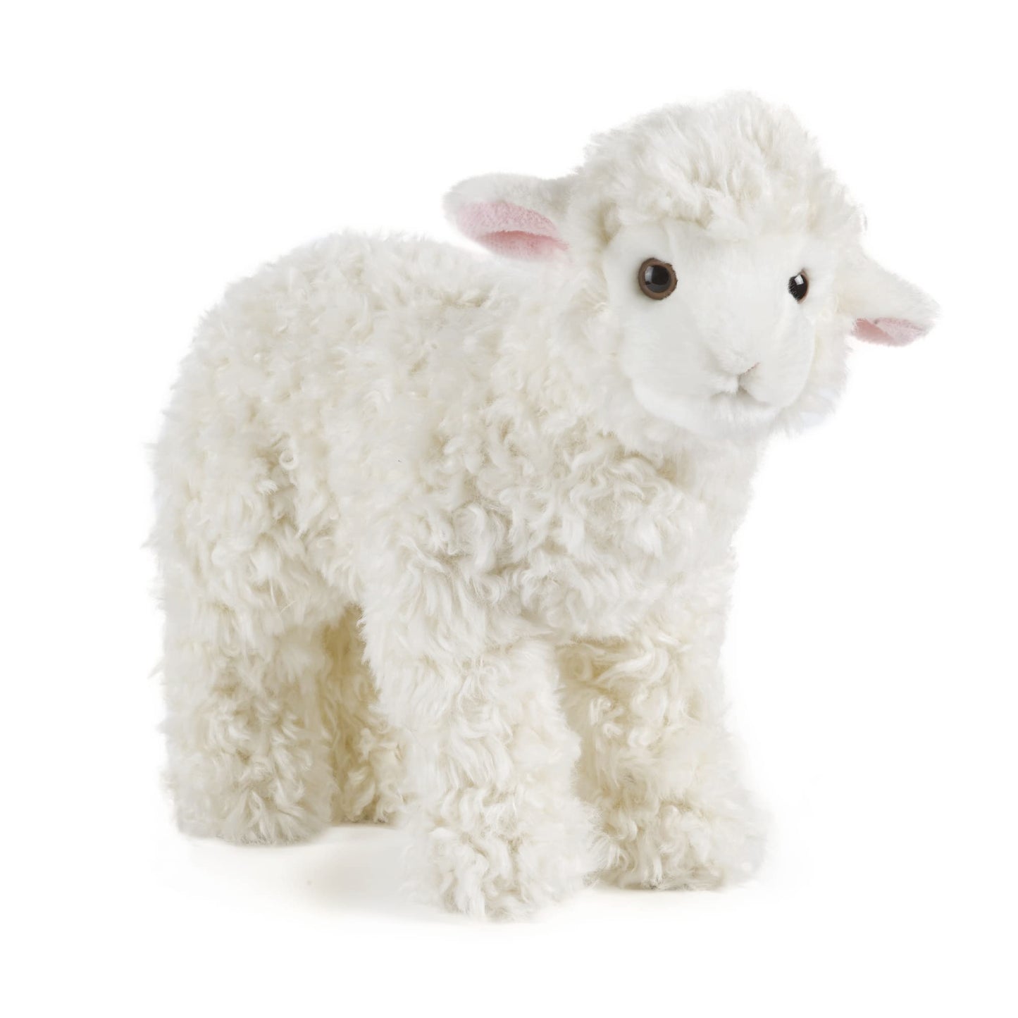 Living Nature Lamb Plush Soft Toy – Fluffy Realistic Animal Teddy, Cuddly Stuffed Animal Gift for Kids & Babies, 24 cm, White