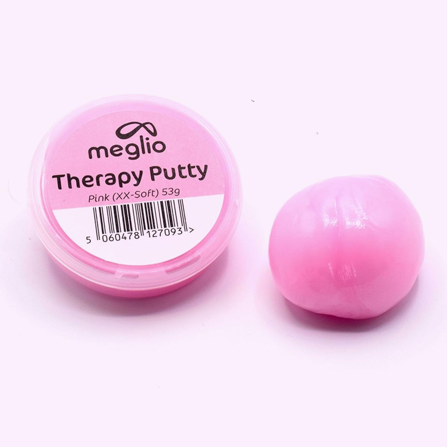 Pink Meglio Hand Therapy Putty for strength training and stress relief, flexible resistive hand exercise putty for adults and children.