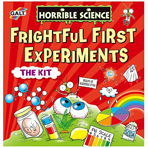 Galt Frightful First Experiments science craft kit for kids with goggles, test tubes, and experiment guide for children ages 6+