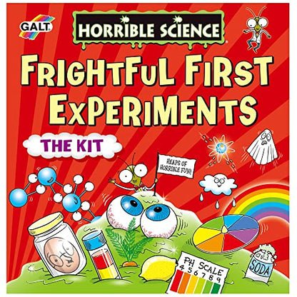 Galt Frightful First Experiments science craft kit for kids with goggles, test tubes, and experiment guide for children ages 6+