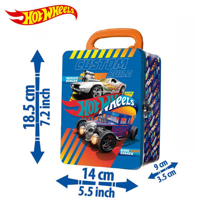 Hot Wheels 1:64 Scale cars Metal Car Carry Case I 18 Toy Storage & Organiser Gift for Collectors Kids Ages 3 Years Old Up 3D HW Race lid design (Cars not included)