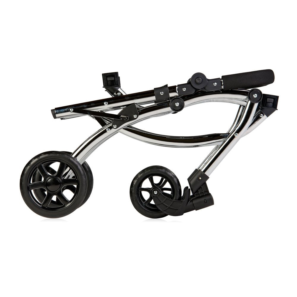 Roma Darcie Twin Cream Dolls Pram - Adjustable Handle Dolls Pushchair for Reborn Dolls, Double Dolls Pram with 16 Combinations, Bag & Shopping Basket - Ideal for Ages 3-16