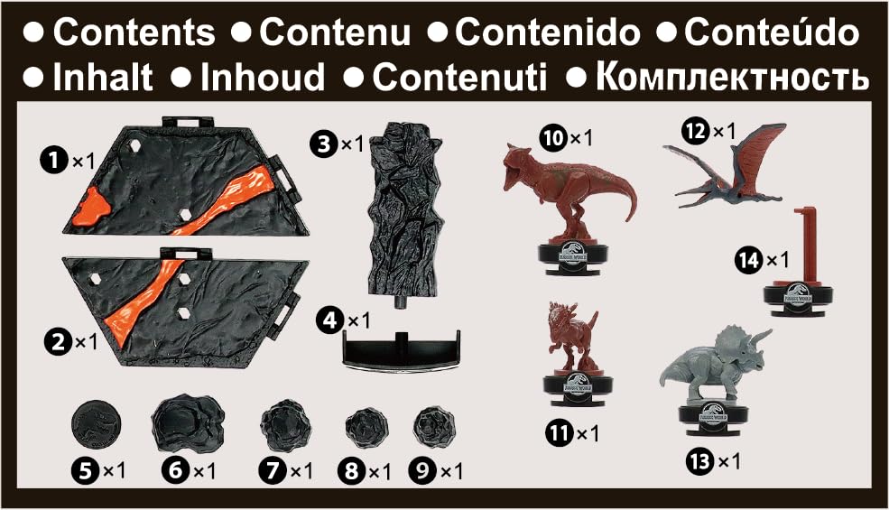 EPOCH Games - 7512 Jurassic World Volcano Quake -Balancing Game- - Action Game