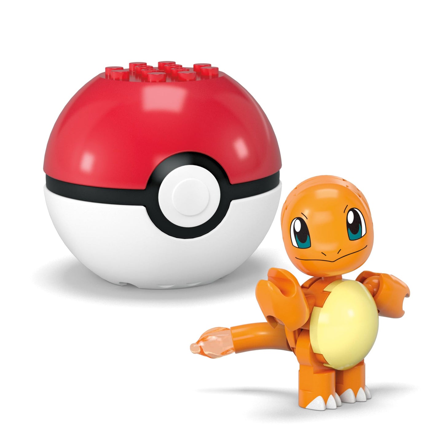 MEGA Pokémon building toys set featuring Pichu and Charmander with Poké Ball, 40 pieces, 2 inches tall.