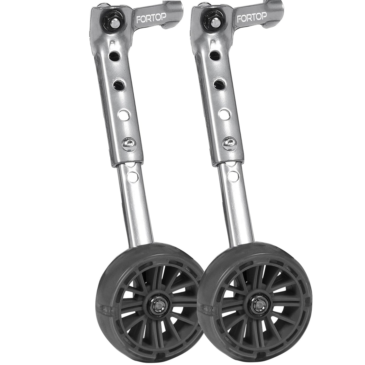 FORTOP Bike Training Wheels, Pair of Heavy Duty Rear with Stabilizers Mounted Kit for 16 18 20 22 inch Kids Boy Girls Variable Bike (Black)